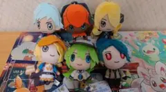 ポケモンマスターズEX　ぬいぐるみ　N・シロナ・ダイゴなど　全6種セット