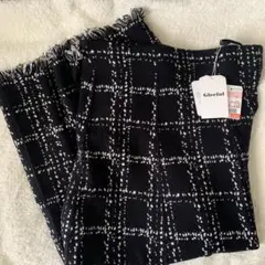 新品未使用★ しまむら Gleeful タイトスカート 黒と白のチェック柄　L