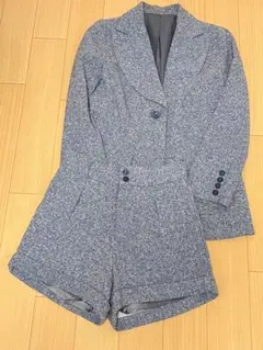 美品ツイード風 ショートパンツセットアップ