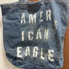 American Eagle デニムトートバッグ　ダメージトートバッグ