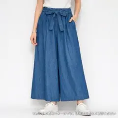 E hyphen world gallery デニムワイドパンツ ガウチョパンツ
