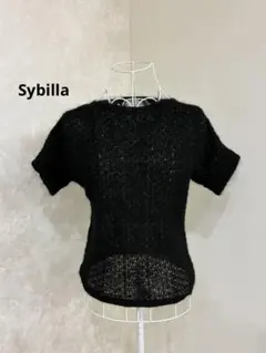 Sybilla シビラ　半袖　毛　ニット　ブラウス　ブラック　40　サイズ