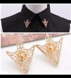 襟　アンティーク　ブローチ　襟ピン　⭐︎ゴールド　メンズ　レディース