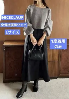 ♡1度着用のみ♡ NICE CLAUP ナイスクラップ　全骨格優勝ワンピL