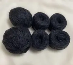 天*我様 まとめ売り　モヘア毛糸　黒系　ブラック　6玉　160g　編み物