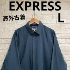 海外古着　エクスプレス　1MX 長袖　長袖シャツ　薄手シャツ　サイズL