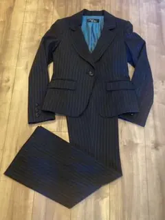 CECIL McBEE パンツスーツ 黒 ビジネススーツ ジャケット ストライプ