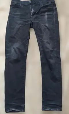 (美品)ユニクロスキニーデニム ブラック ウォッシュ加工 28