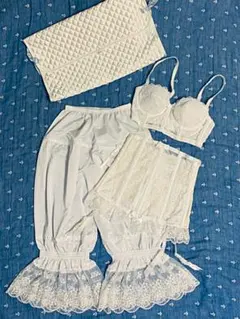 【美品】セモアブライダルインナー　エレガントDセット(アンティーク)