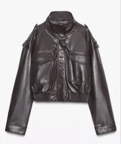 ZARA ショート フェイクレザージャケット