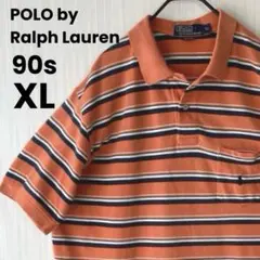 90sポロラルフローレン ポロシャツ XL ボーダー
