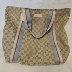 P*e様 GUCCI GGキャンバス トートバッグ ベージュ ピンクのサムネイル