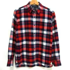 ✈春　トミーヒルフィガー 　長袖 ネルシャツ　ボタンダウン　メンズ M　刺繍　綿