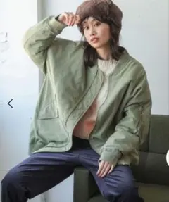 美品 ニコアンド アライド モンスター ブルゾン カーキ M