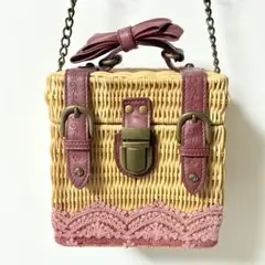 axes femme アクシーズファム リボン付き ショルダーカゴバッグ レースのサムネイル