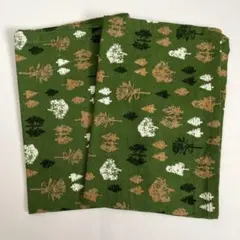 ランチョンマット　木　森林　グリーン　2枚セット　可愛い　オシャレ　匿名配送
