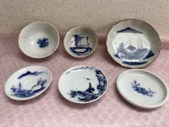 染付　小皿　6枚　色々セットで
