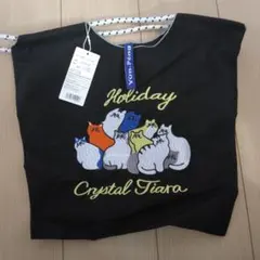 D.KELLY 猫柄刺繍トートバッグ ブラック