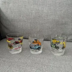 ドイツ　アンティーク　ガラスコップ　3点セット　(A)