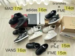 キッズスニーカー6足セット／14〜17㎝　男女兼用