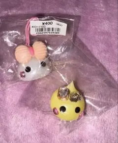 【未開封】サン宝石 ほっぺちゃん ストラップ オブジェ 2個セット n
