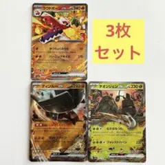 3枚セット 포켓몬 カード ラウドボーンex ディンルーex チオンジェンex