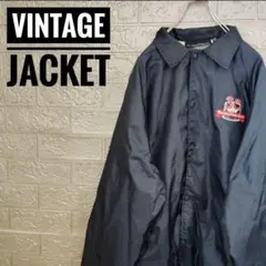 海外製ヴィンテージ古着コーチジャケットM　企業ロゴ刺繍