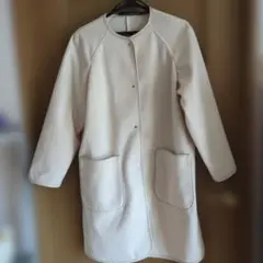アイボリー ロングコート Lサイズ