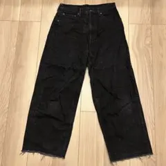 GU メンズ ストレートデニム ブラックのサムネイル