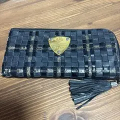 ATAO 編み込みデザイン 長財布 ブラック - メルカリ