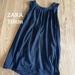 Zara Girls キッズ　ノースリーブ ワンピース ブラック 118cm