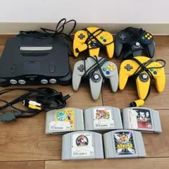 【動作確認済み】NINTENDO64 本体 コントローラー4個付き ソフト5本