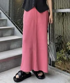 CIAOPANIC TYPY リブ編みピンクタイトスカート　Mサイズ