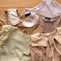 110cmまとめ売り＊ワンピースとスウェット 襟付き 裏起毛 あったか 秋冬