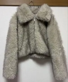 しまむら SORSA エリツキ フェイクファー ジャケット ファーコート