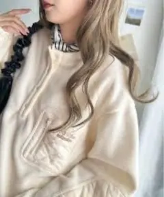 Javaジャバコラボ》コーデが一気にサマ見え。胸ポケット×キルトヘンリーフリース