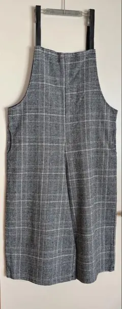 チェック柄サロペット