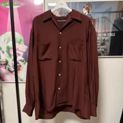 超希少2XL】バッズプール☆豪華 刺繍ロゴ オープンカラー シャツ