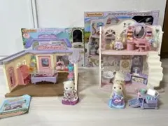 シルバニアファミリー　ビューティーヘアサロン　ブティック　美容師さん　合計3点