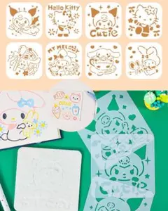 【新品・未開封】サンリオキャラクター おえかき補助シート 8枚セット♪　03