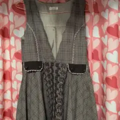 axes femme チェック柄 ノースリーブワンピース