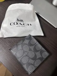 新品 COACH コインウォレット シグネチャーキャンバス 二つ折り財布