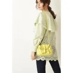 ジルスチュアート　タックデザインバッグ　新品未使用　タグ付　イエロー