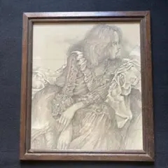 小磯良平 三人の女　銅版画　オフセット印刷　限定複製品　額装品 小磯良平 三人の女 銅版画 オフセット印刷 限定複製品 額装品 - メルカリ