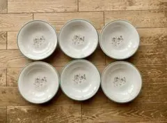 昭和のレトロなカレー皿　6セット