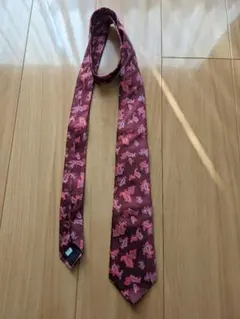 VALENTINO バーガンディ ペイズリー ネクタイ