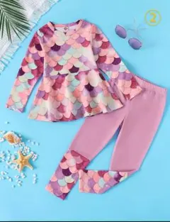 ☆新品☆　セール　水着　カラフル　ラッシュガード　ベビー　キッズ　女の子