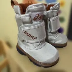 【超美品】アシックス SUKU2 スノーブーツ 13cm ベージュ/ブラウンのサムネイル