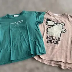 売り切りセール　グリーンとピンクのTシャツセット　半袖