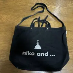 niko and ... ブラック トートバッグ